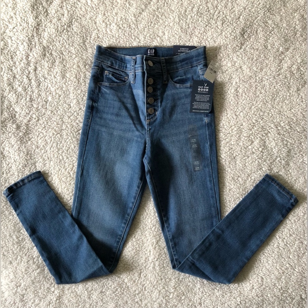 GAP Denim High Rise Favorite Jegging Blue Women's Size 0/25R New with Tags
